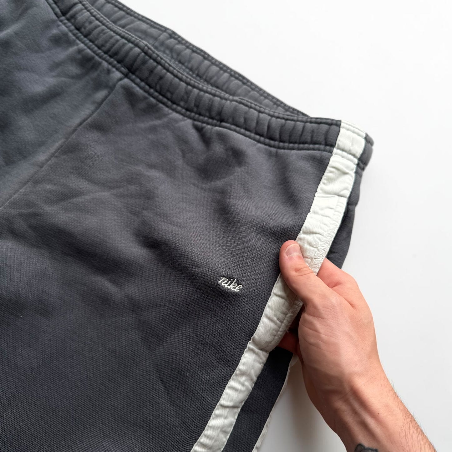 RARE 2000s Wide Leg Nike Joggers Grey - (XL)