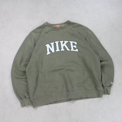 RARE 00s Nike Sweatshirt Green - (L)