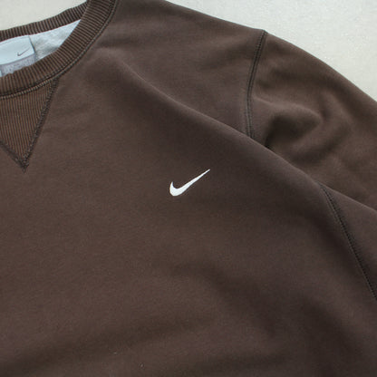 SUPER RARE 2000s Nike Sweatshirt Brown - (M)