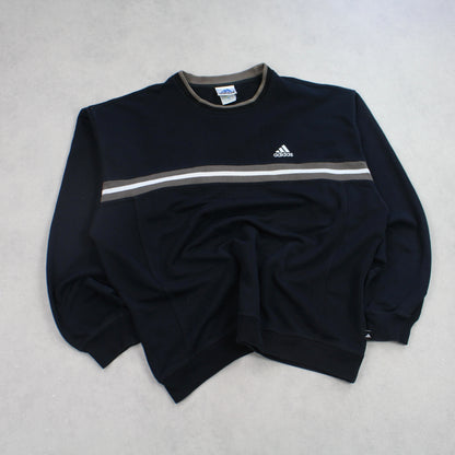 RARE Vintage 1990s Adidas Sweatshirt Black - (L)