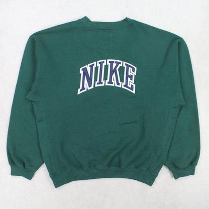 VERY RARE Vintage 1990s Nike Spell Out Sweatshirt Green - (L)