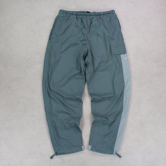 RARE 00s Nike Trackpants Green - (L)