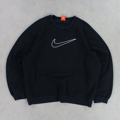 RARE 00s Nike Sweatshirt Black - (L)