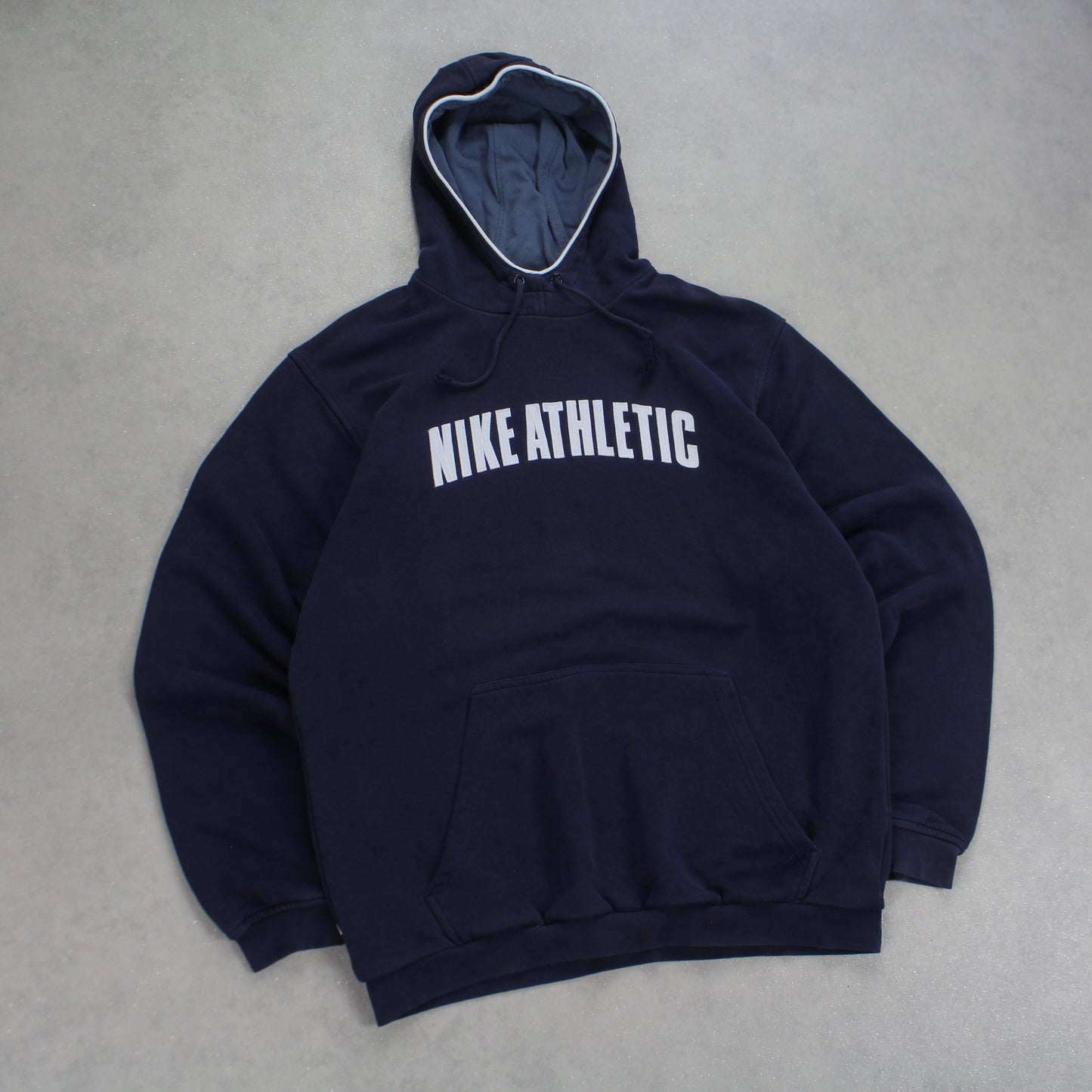 RARE Vintage 90s Nike Spell Out Hoodie Navy - (M)