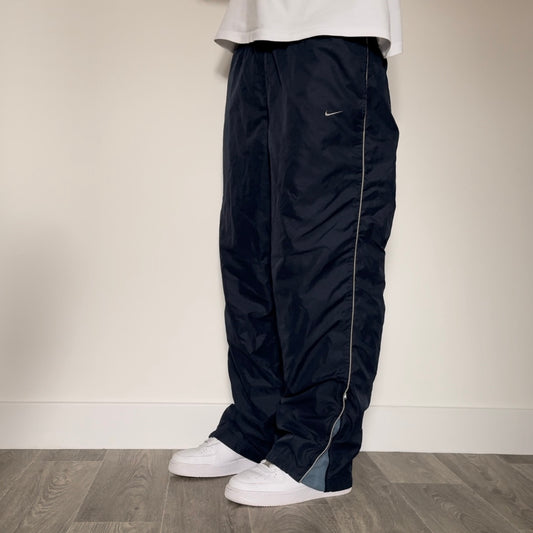 RARE 2000s Nike Trackpants Navy - (L)