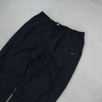 RARE 00s Nike Trackpants Black - (XL)