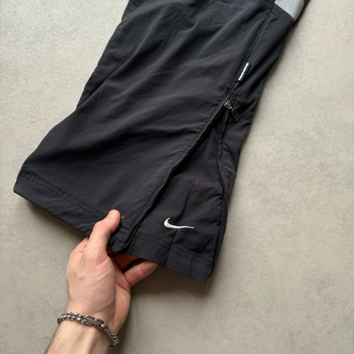 RARE 2000s Baggy Nike Trackpants Black - (L)
