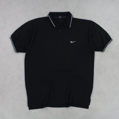 Vintage 1990s Nike Polo Shirt Black - (L)