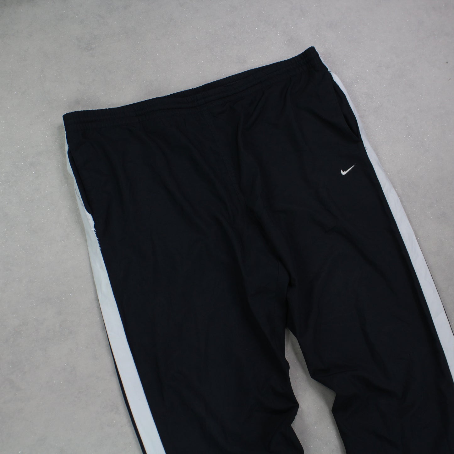 RARE 00s Baggy Nike Trackpants Black - (XL)