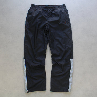 RARE 2000s Baggy Nike Trackpants Black - (L)