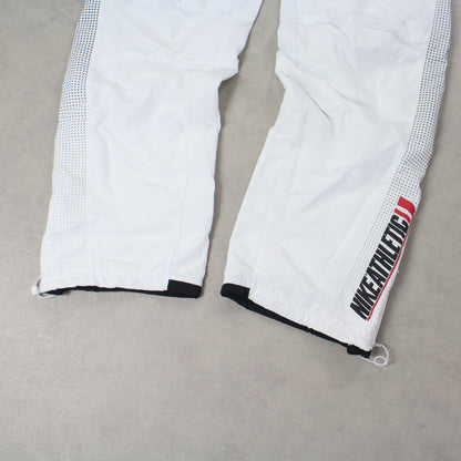 SUPER RARE 2000s Baggy Nike Trackpants White - (L)