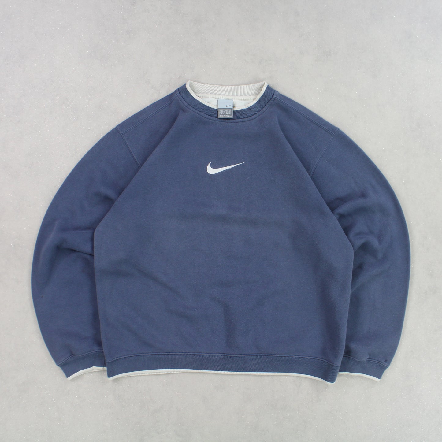 RARE 00s Nike Heavyweight Sweatshirt Blue - (M)