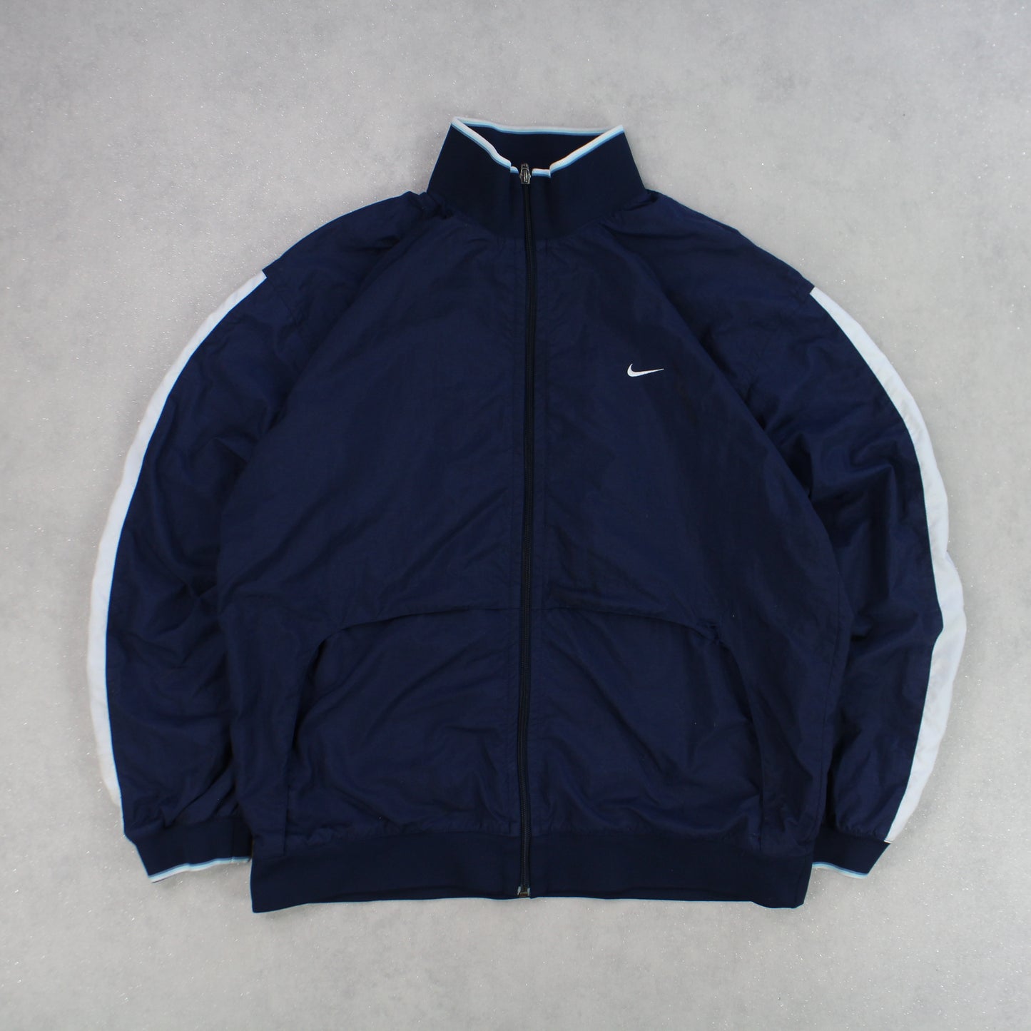 RARE 00s Nike Track Jacket Navy - (L)