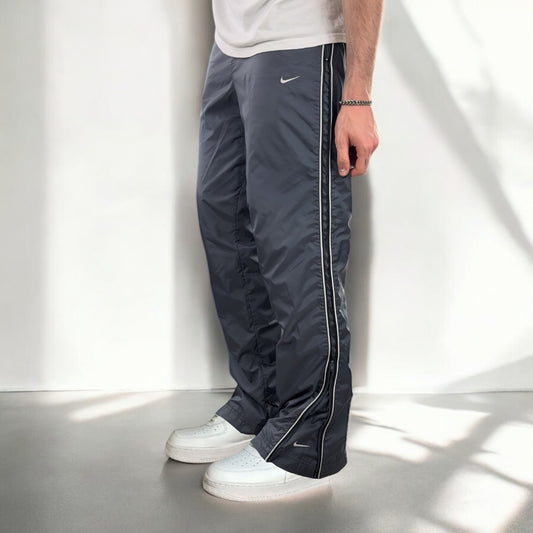 SUPER RARE 00s Nike Trackpants Grey - (S)