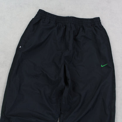 RARE 00s Nike Trackpants Black - (S)