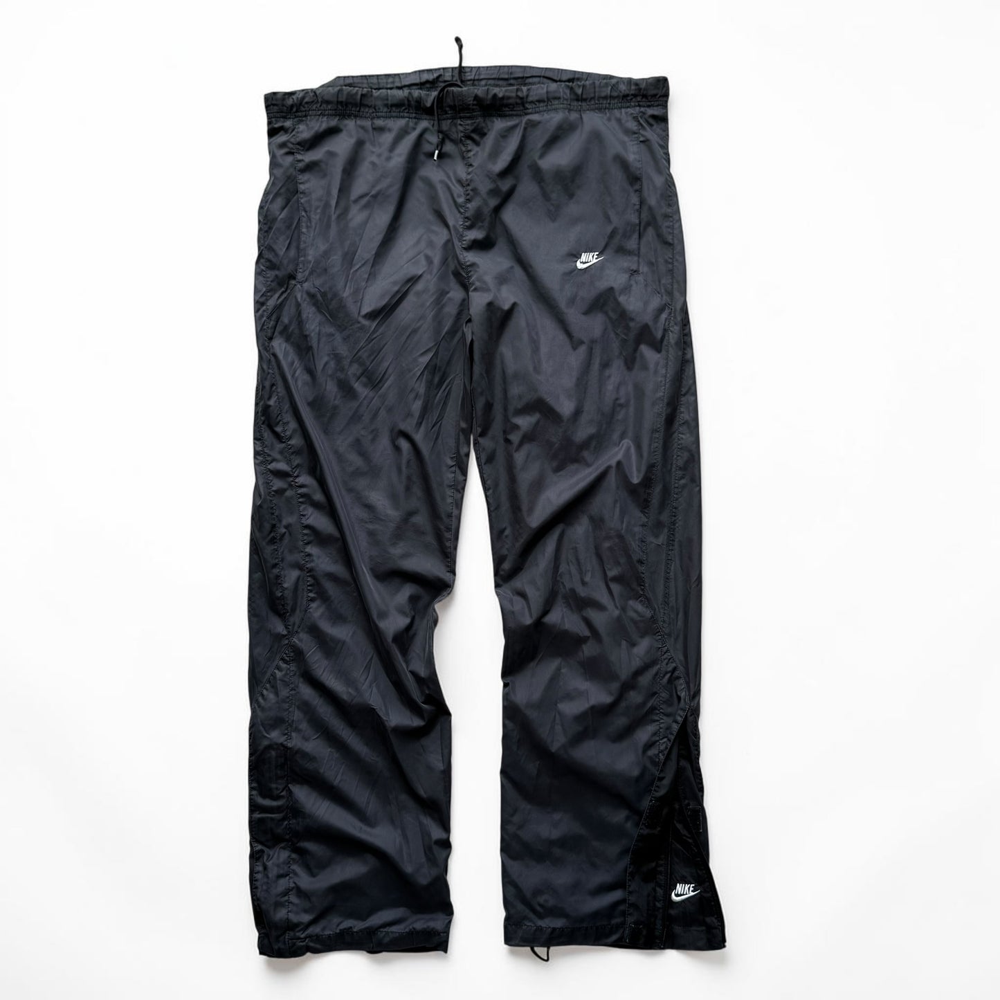 RARE 2000s Baggy Nike Trackpants Black - (XL)