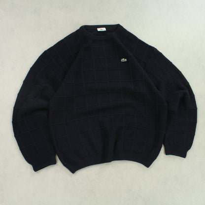 SELTENER Lacoste-Pullover aus den 1990ern, Marineblau – (L)