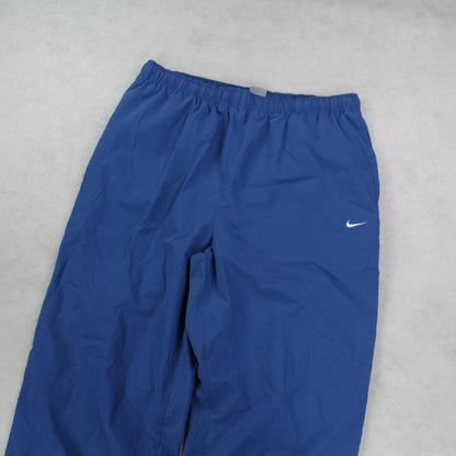 RARE 00s Baggy Nike Trackpants Blue - (XL)