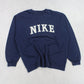 RARE Vintage 1990s Nike Spell Out Sweatshirt Navy - (L)