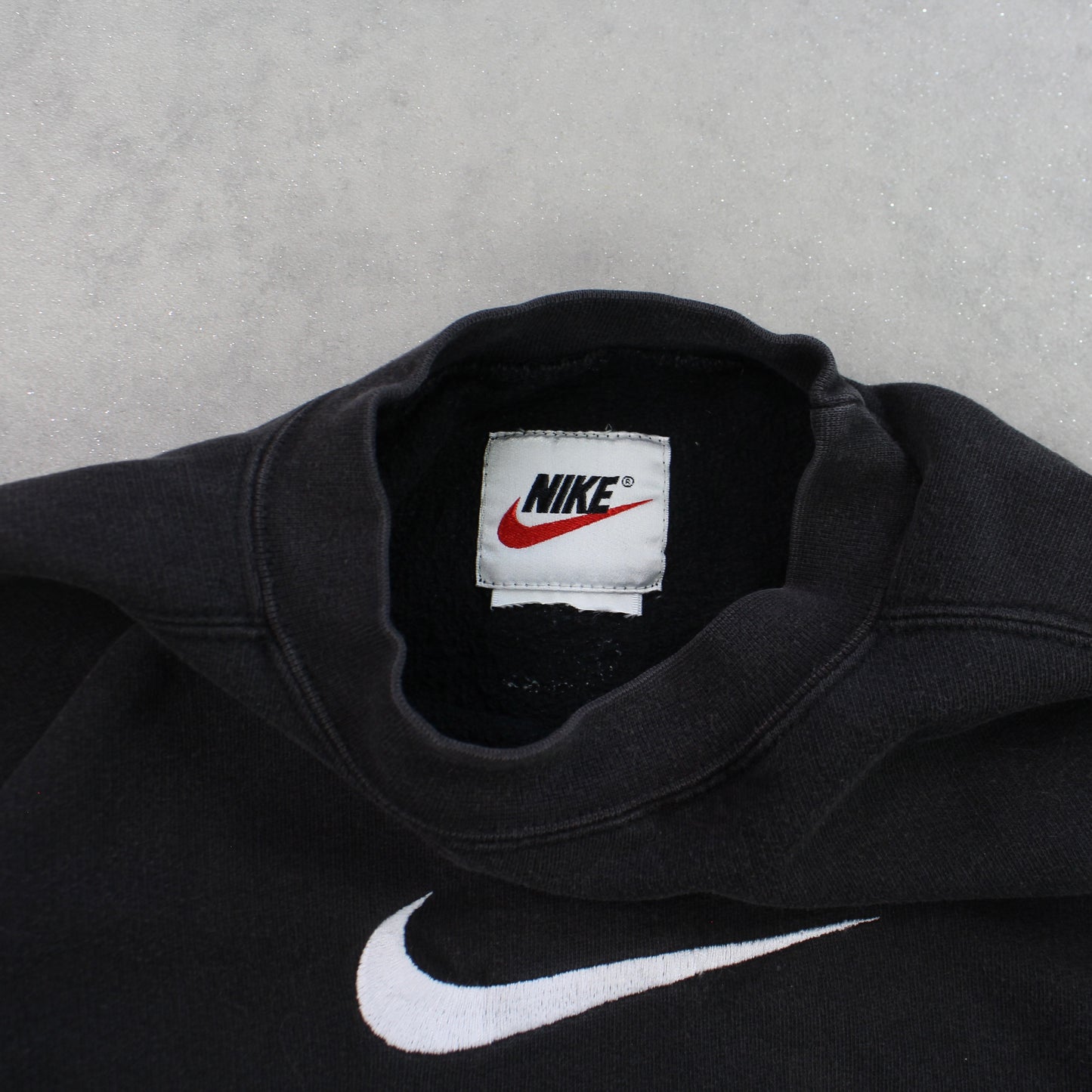 RARE 90s Nike Sweatshirt Black - (XS)