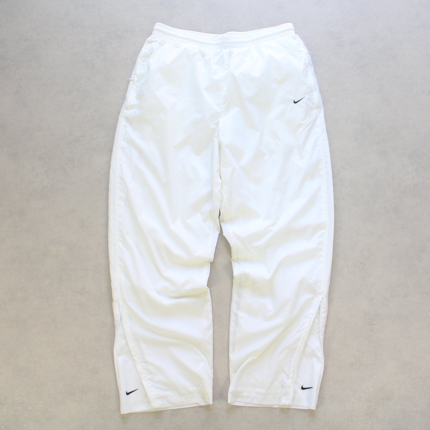 SUPER RARE 2000s Nike Trackpants White - (L)