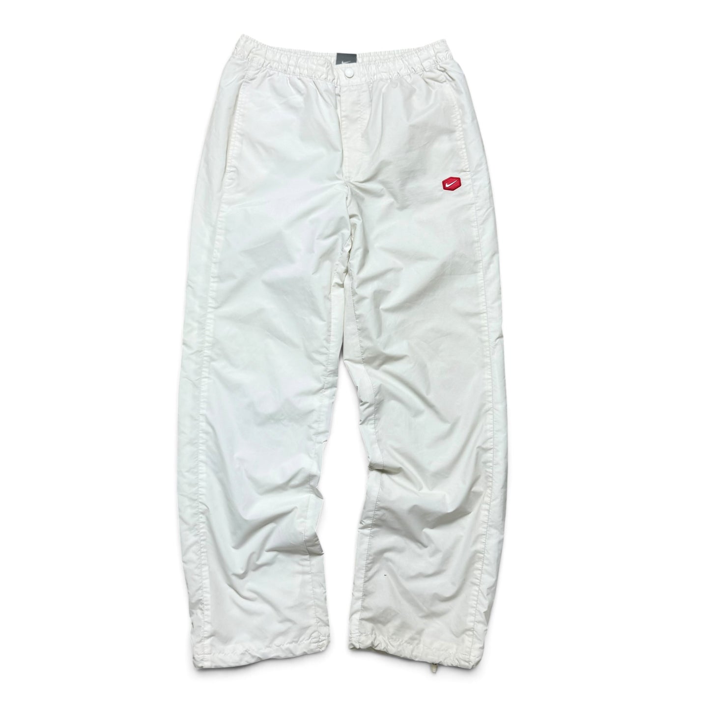 VERY RARE 2000s Nike Hex Trackpants White *PREMIUM* - (S)