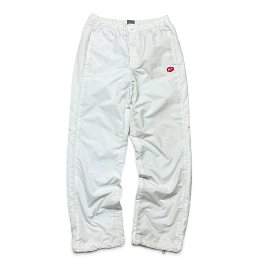 VERY RARE 2000s Nike Hex Trackpants White *PREMIUM* - (S)