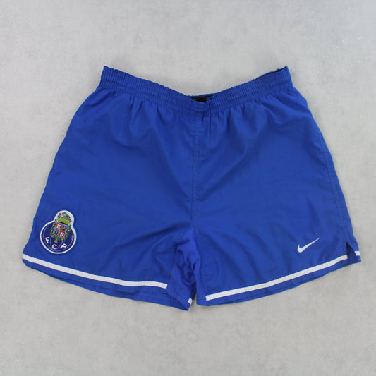 RARE 90s Nike Porto FC Shorts Blue - (L)