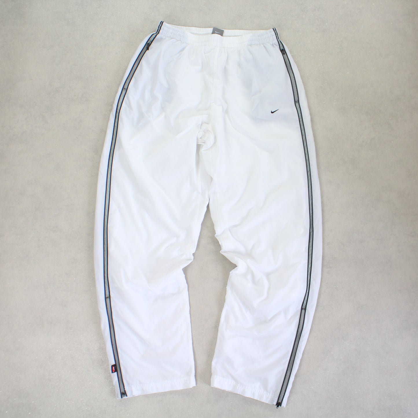SUPER RARE 2000s Baggy Nike Trackpants White - (L)