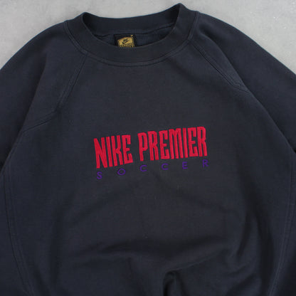 VERY RARE 90s Nike Sweatshirt Soccer Grey - (M)