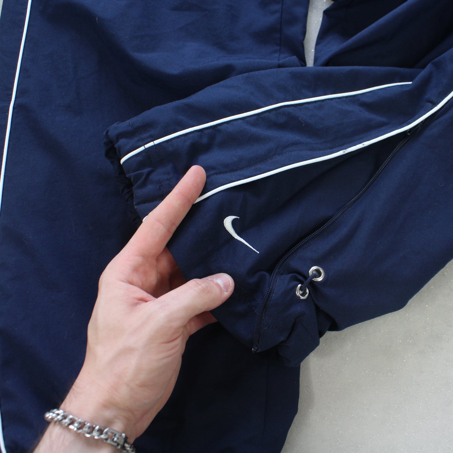 RARE 2000s Baggy Nike Trackpants Navy - (XL)
