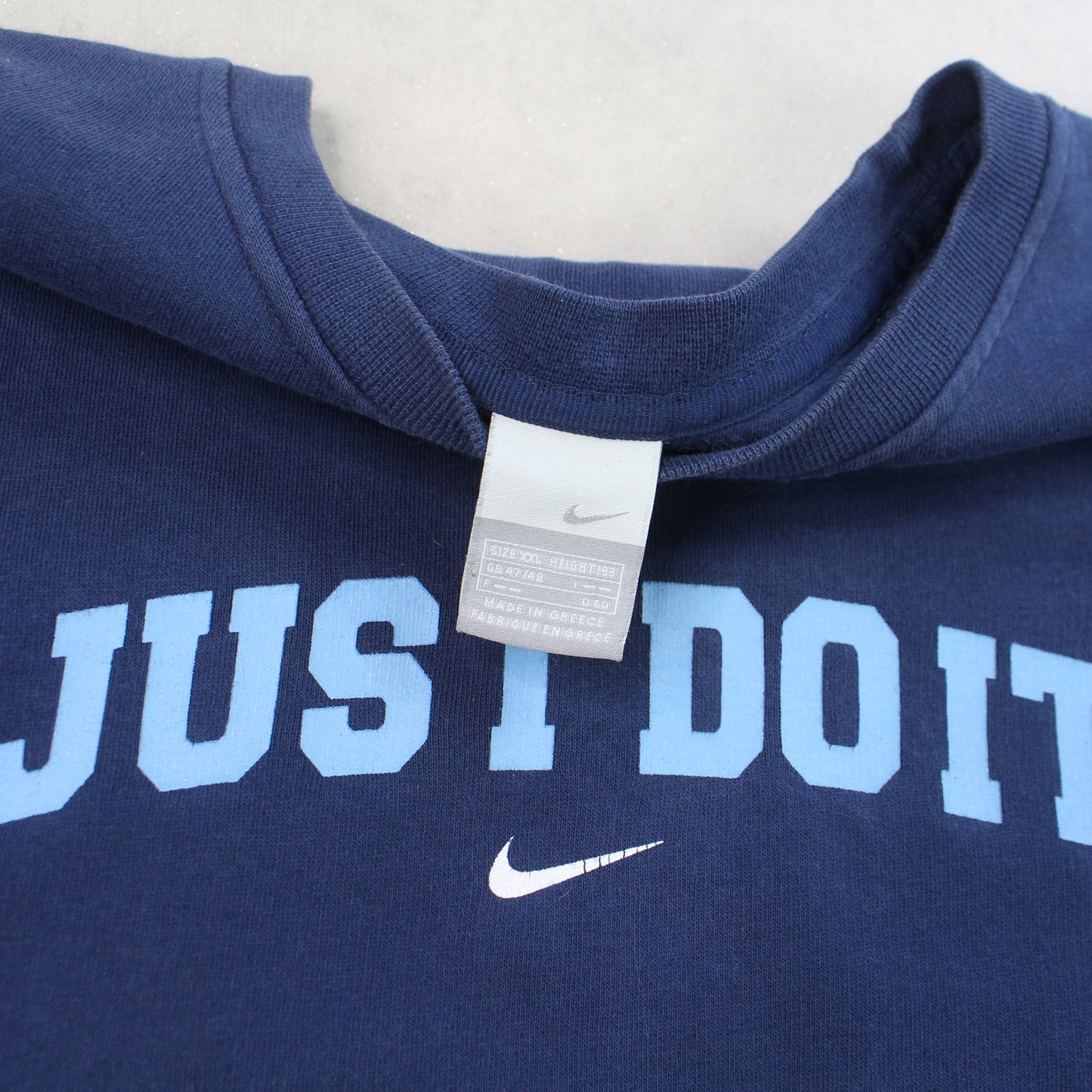 RARE Vintage 00s Nike Spell Out Sweatshirt Navy - (XXL)