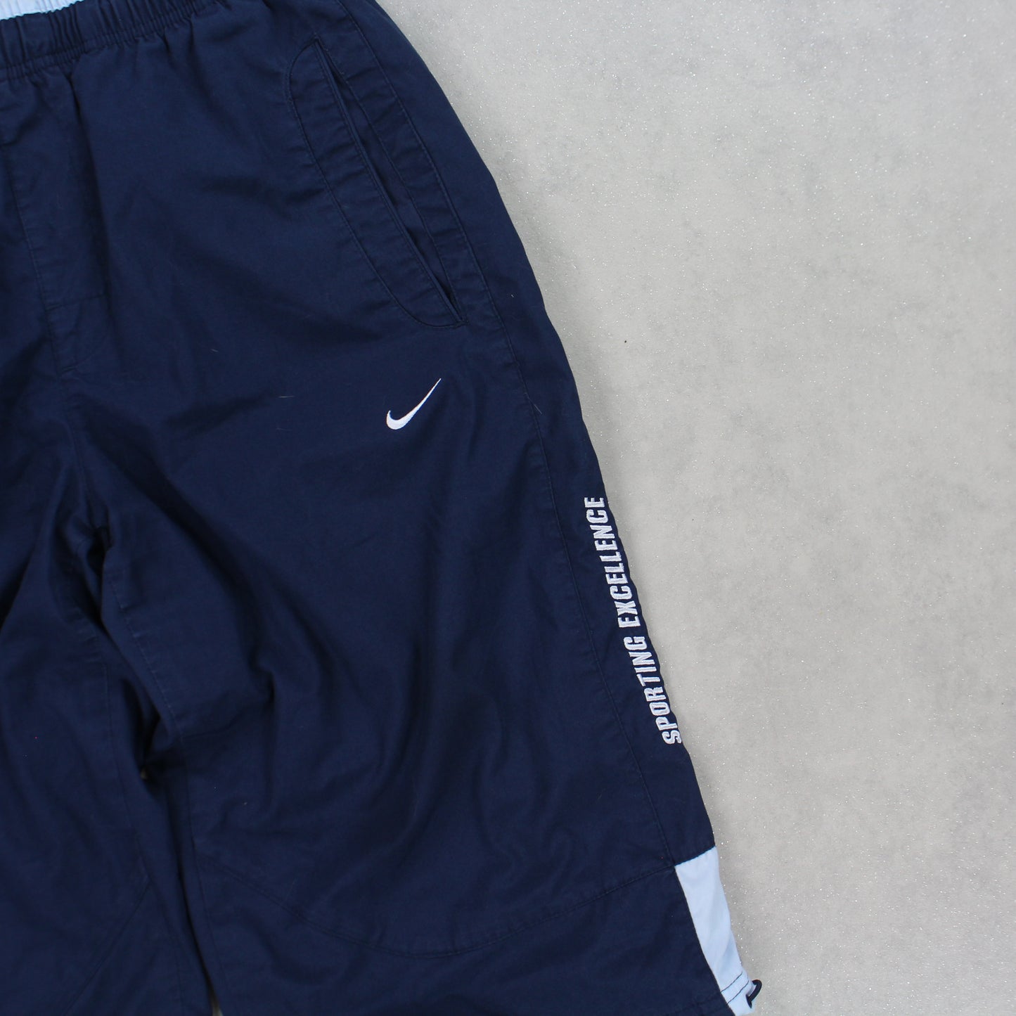 RARE 00s Nike 3/4 Track Shorts Navy - (S)