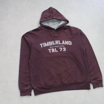 RARE Vintage Timberland Hoodie Maroon - (M)