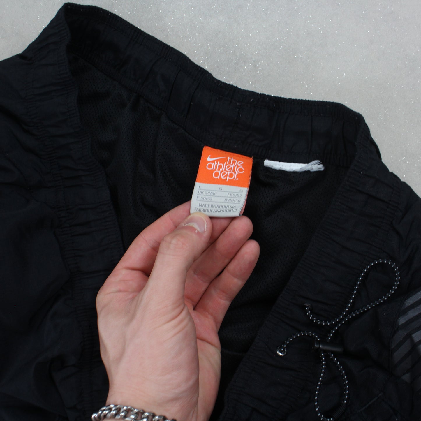RARE 2000s Baggy Nike Air Trackpants Black - (L)