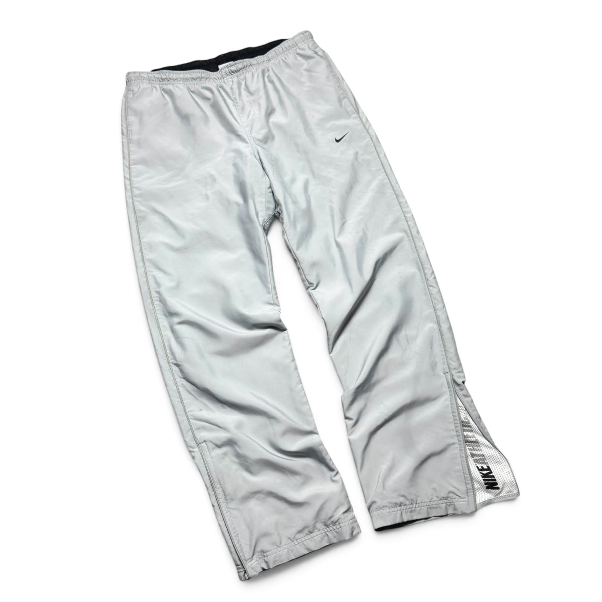 RARE 2000s Baggy Nike Trackpants Grey - (M)