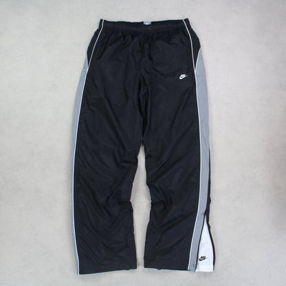 RARE 2000s Baggy Nike Trackpants Black - (L)