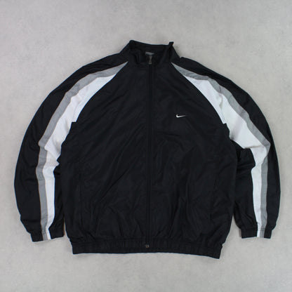 RARE 00s Nike Track Jacket Black - (XL)