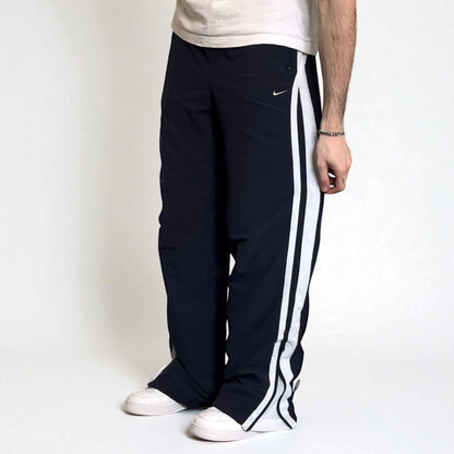 RARE 2000s Baggy Nike Trackpants Navy - (L)