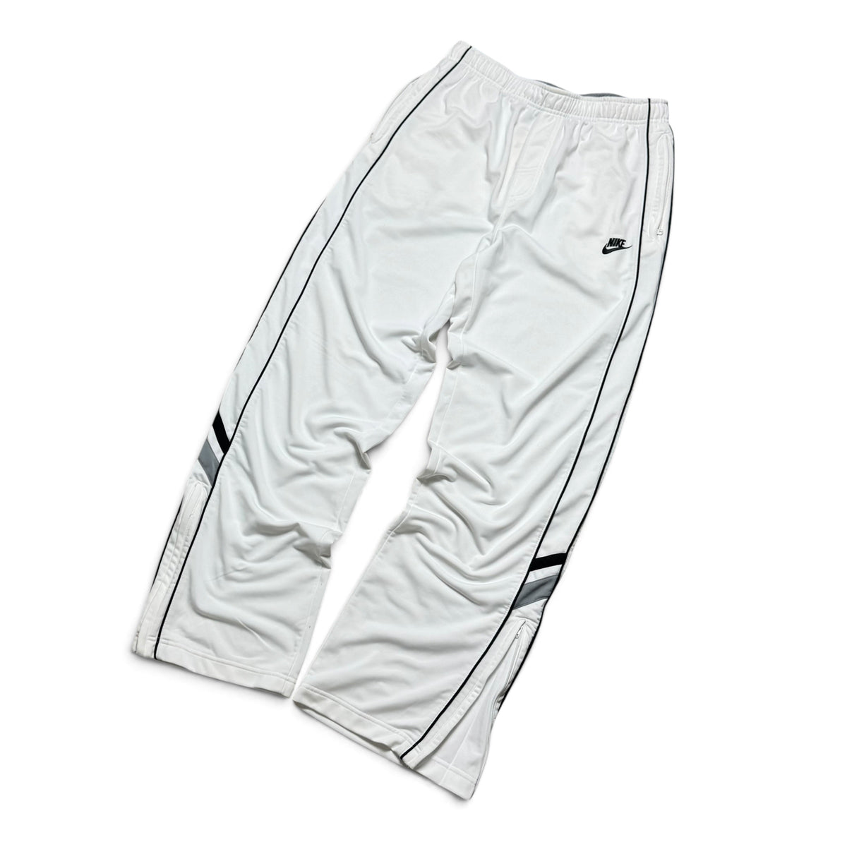 RARE 2000s Nike Trackpants White - (L)