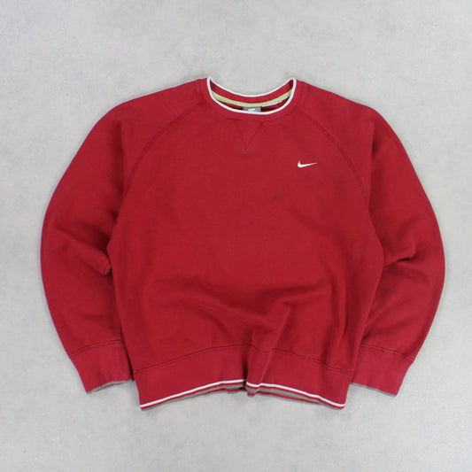 RARE 00s Nike Sweatshirt Red - (S)