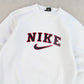 RARE 90s Nike Spell Out Sweatshirt White - (XS)