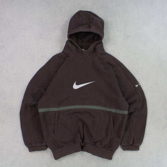 VERY RARE 90s Nike Hoodie Brown - (S)