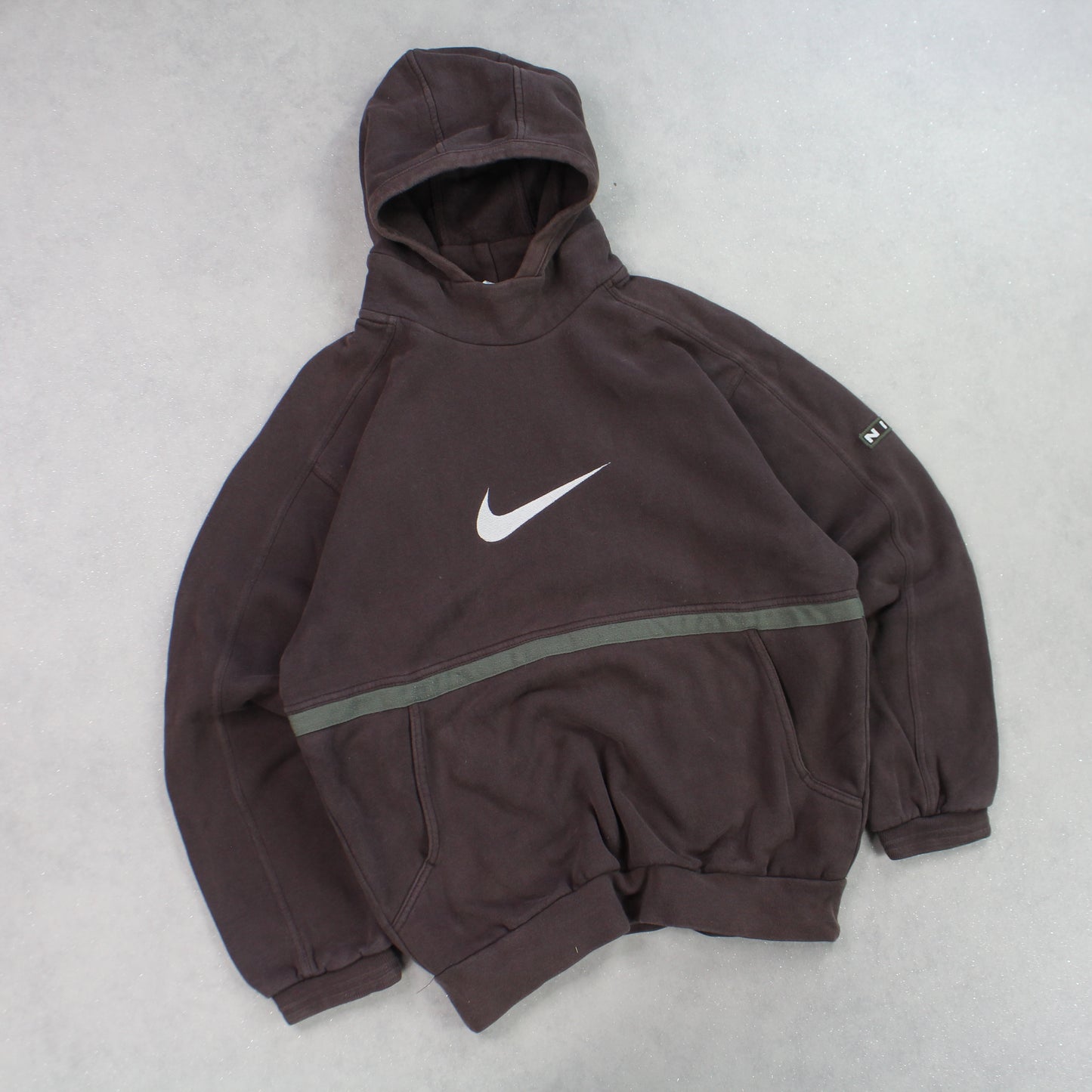 VERY RARE 90s Nike Hoodie Brown - (S)