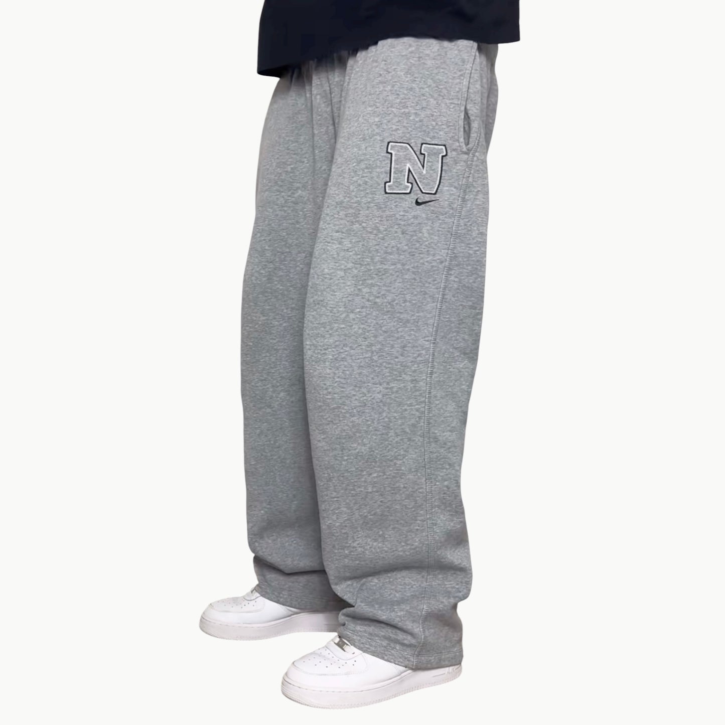 SUPER RARE 2000s Wide Leg Nike Joggers Grey - (L)