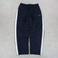 RARE 00s Baggy Nike Trackpants Navy - (L)