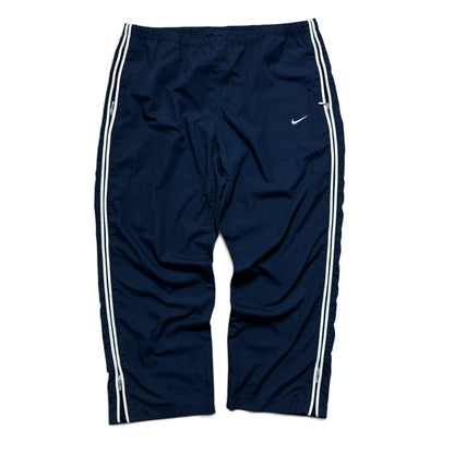 RARE 2000s Nike Short Leg Trackpants Navy - (L)