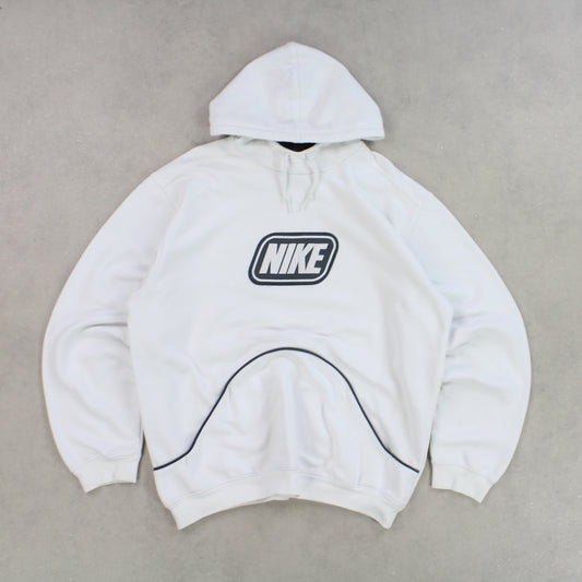 SUPER RARE 00s Nike Hoodie White - (L)