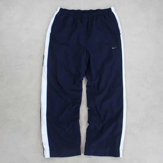 RARE 2000s Baggy Nike Trackpants Navy - (XL)