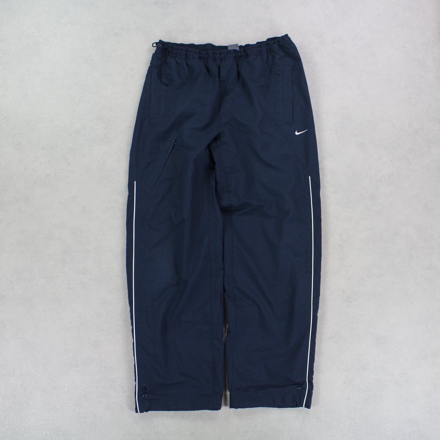 RARE 00s Nike Baggy Trackpants Navy - (L)